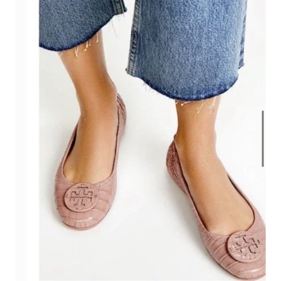Tory Burch Minnie Travel Rosa Ballet Flats 9.5 - Picture 2 of 10
